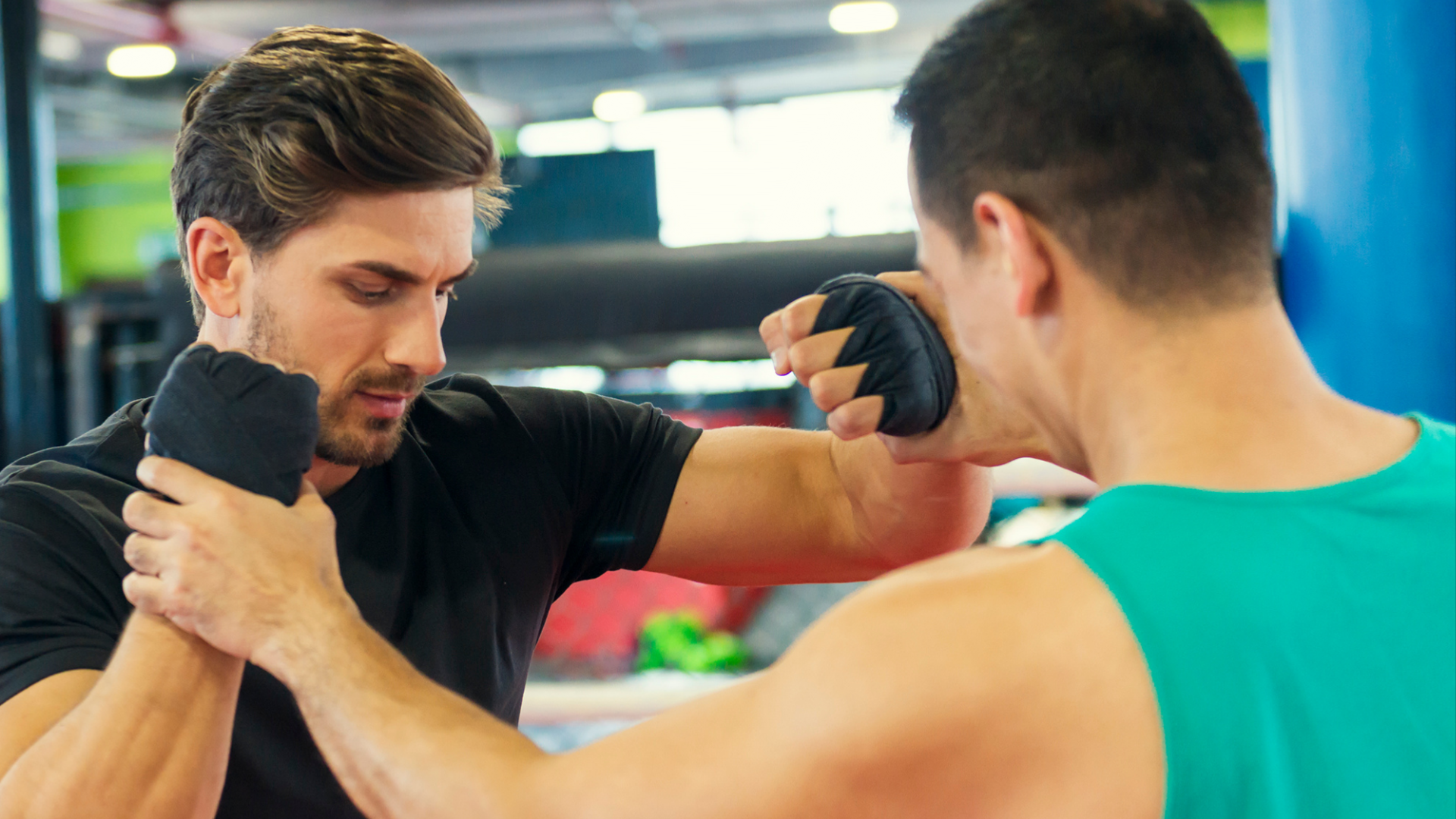 Séance de boxe en entreprise